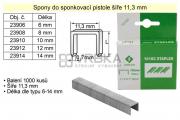 Spony do sponkovačky šíře 11,3 mm hranaté délka 6 mm balení 1000 kusů