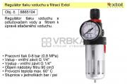 Regulátor tlaku vzduchu s filtrací Extol 8865104