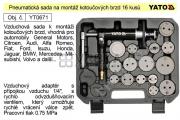 Pneumatická sada na montáž kotoučových brzd 16 kusů YT-0671 YATO