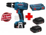 BOSCH GSR 14,4-2-LI Professional + L-BOXX + 3x Aku