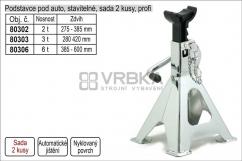 Podstavce pod auto s automatickou aretací 3 tuny stavitelné 280-420mm Podstavce pod auto s automatickou aretací 3 tuny stavitelné 280-420mm