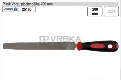 Pilník VOREL plochý středně jemný délka 200mm