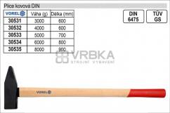 Palice kovová 3000g s dřevěnou násadou