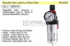 Regulátor tlaku vzduchu s filtrací Extol 8865104 Regulátor tlaku vzduchu s filtrací Extol 8865104