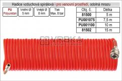 Spirální hadice VOREL 5/8mm 5m Pu Spirální hadice VOREL 5/8mm 5m Pu