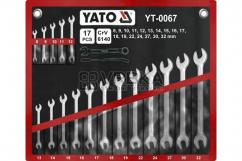 Klíče očkoploché sada 17 kusů 8-32mm CrV Yato zesílené