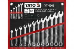 Klíče očkoploché sada 17 kusů 8-32mm CrV Yato