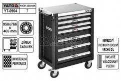 Stolek dílenský YATO 0904 7 šuplíkový 766x465x958mm Stolek dílenský YATO 0904 7 šuplíkový 766x465x958mm