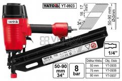 Pneumatický nastřelovač hřebíků 34°, 50 - 90 mm YATO YT-0923