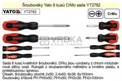 Šroubováky Yato sada 8 kusů CrMo YT2782 Šroubováky Yato sada 8 kusů CrMo YT2782