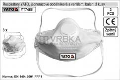 Respirátory obdélníkové se zpětným ventilem, sada 3 kusy Respirátory obdélníkové se zpětným ventilem, sada 3 kusy