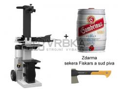 Štípač dřeva LUMAG HOS 12A + Sekera Fiskars + Sud piva Gambrinus 5l