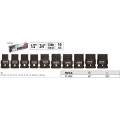 .Gola ořechy šestihranné kované 1/2" sada 10 kusů 10-22mm