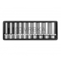 Gola ořechy šestihranné prodloužené 1/2" sada 10 kusů 10-24mm v kazetě