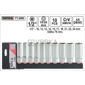 Gola ořechy šestihranné prodloužené 1/2" sada 10 kusů 10-24mm na blisrtru