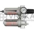 Regulátor tlaku vzduchu VOREL 1/2" , 0-1MPa, s odlučovačem a olejovým přimazáváním 81556
